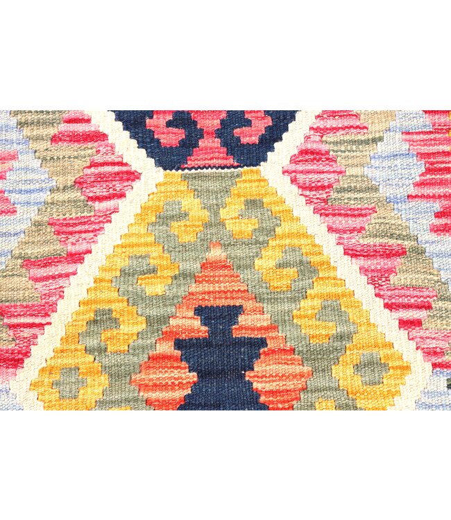 194x67 cm Handwoven Kelim Runner Wool Rug