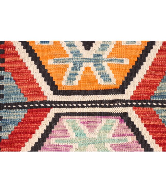 206x75 cm Handwoven Kelim Runner Wool Rug