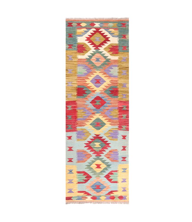 181x65 cm Handwoven Kelim Runner Wool Rug