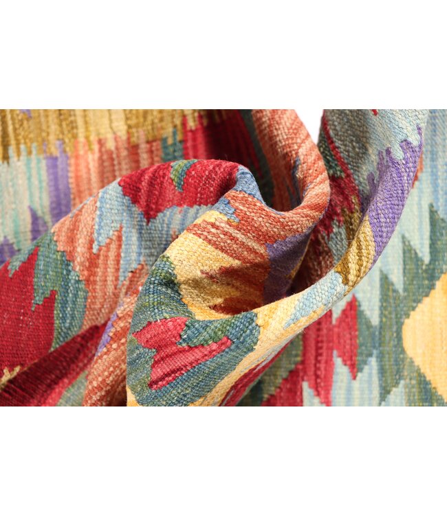 181x65 cm Handgewebter Kelim Läufer  Wollteppich