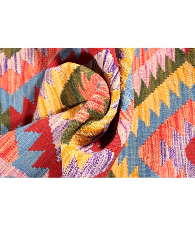 200x68 cm Handwoven Kelim Runner Wool Rug