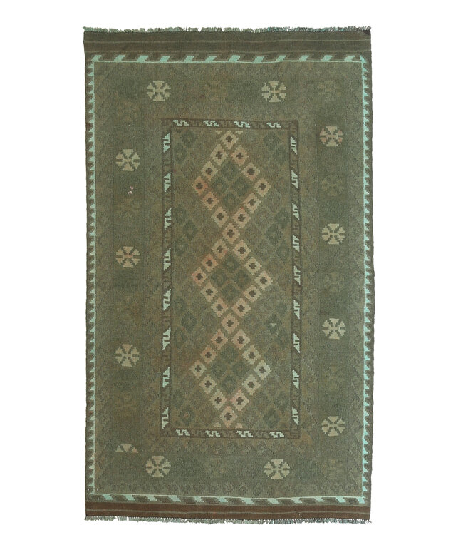 215x125cm Vintage Kelim Oude stijl 100% wollen Kelim Tapijt Maimana