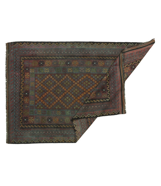 240x161cm Vintage Kelim teppich im alten Stil aus 100 % Wolle Maimana