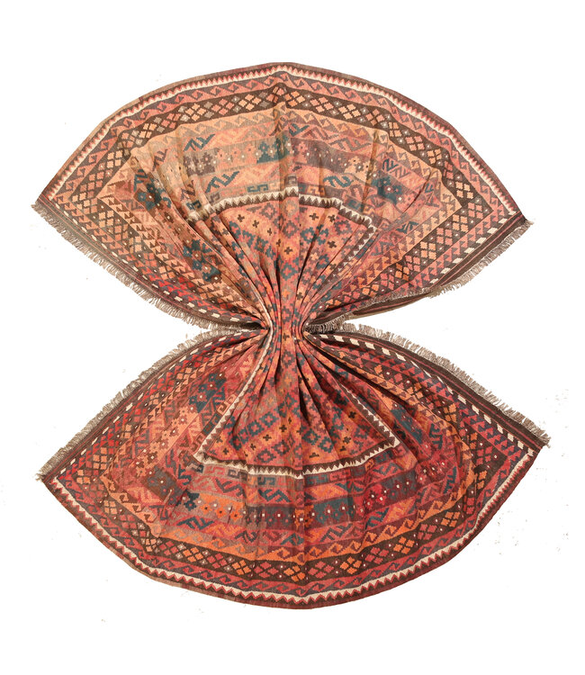 280x255cm Vintage Kelim teppich im alten Stil aus 100 % Wolle Maimana