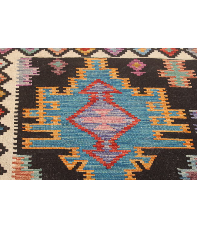 Naila kelim Handgeweven   248x174 cm Traditional Kelim Tapijt Wol