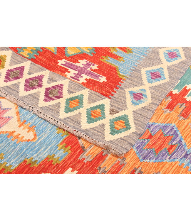 Naila kelim Handgeweven  350x247 cmTraditional Kelim Tapijt Wol