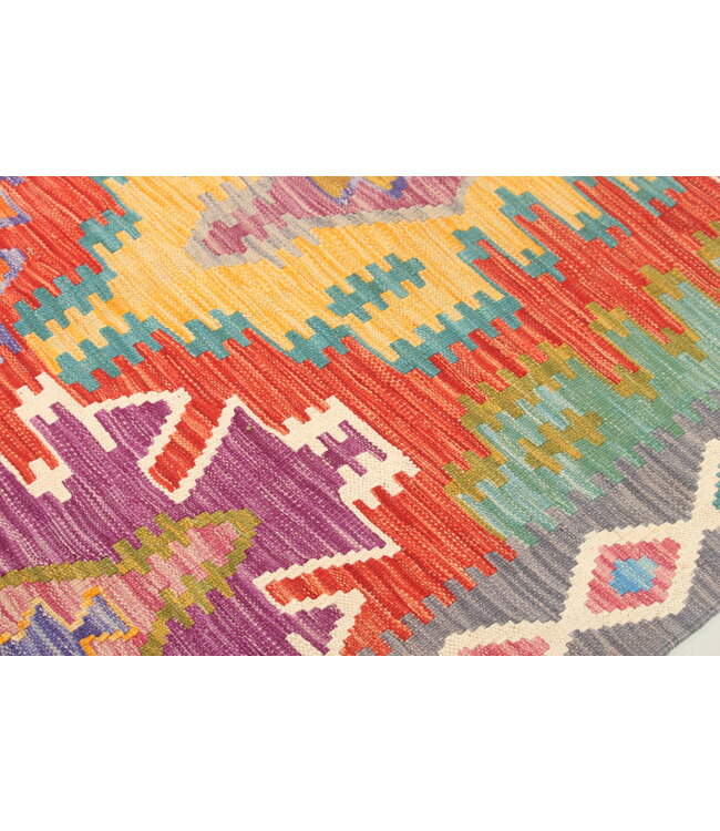 Naila kelim Handgeweven 306x254 cm Traditional Kelim Tapijt Wol