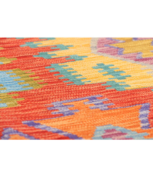 Naila kelim Handgeweven 306x254 cm Traditional Kelim Tapijt Wol