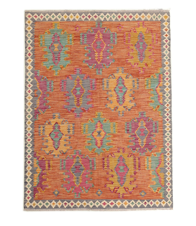 Naila kelim  Handgemacht 202x149 cm Traditional Wolle Kelim Teppich