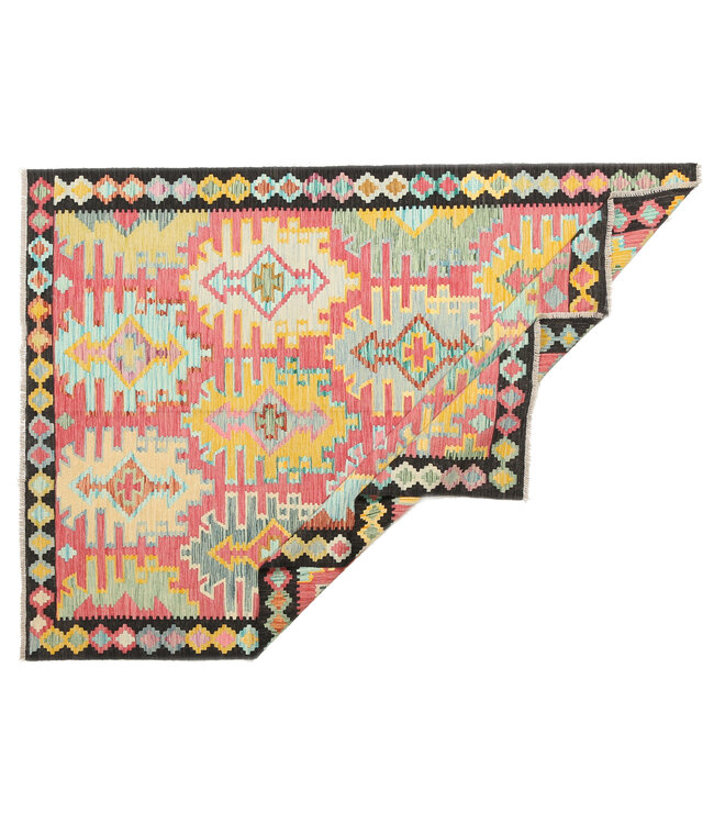 Naila kelim  Handgemacht 244X178 cmTraditional Wolle Kelim Teppich