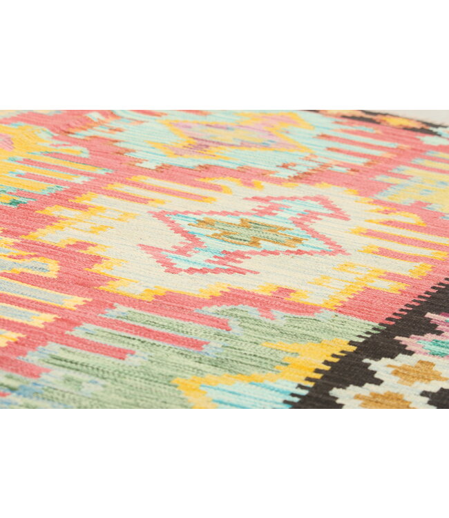 Naila kelim Handgeweven 244X178 cmTraditional Kelim Tapijt Wol