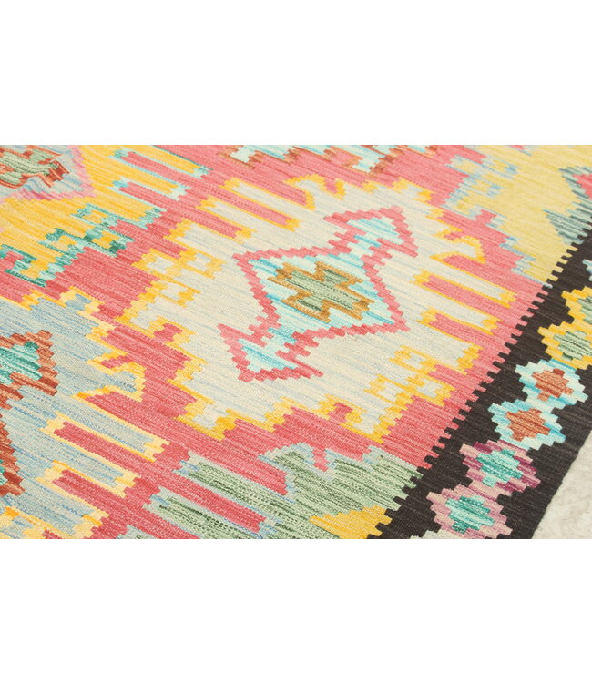 Naila kelim  Handgemacht 244X178 cmTraditional Wolle Kelim Teppich