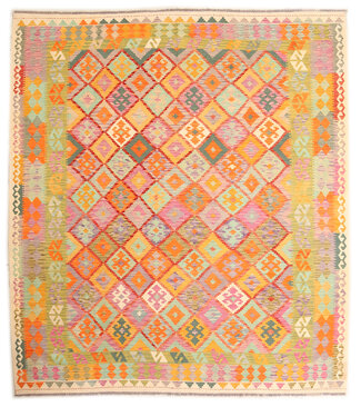 Kelimshop Naila kelim Handmade 302x266 cm Traditional Kilim Area Rug Wool Carpet Kelimshop Naila kelim Handmade 302x266 cm Traditional Kilim Area Rug Wool Carpet