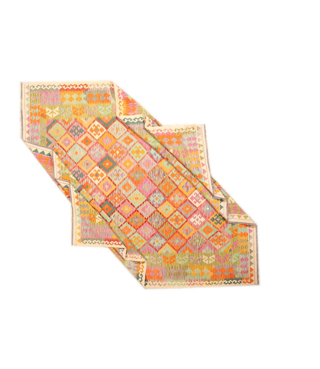 Naila kelim  Handgemacht  302x266 cmTraditional Wolle Kelim Teppich