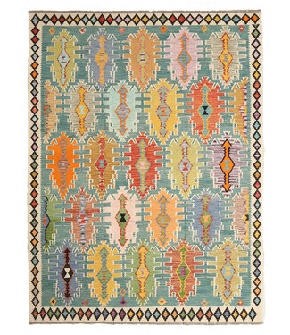 Kelimshop Naila kelim Handgemacht   339x254 cm Traditional Wolle Kelim Teppich