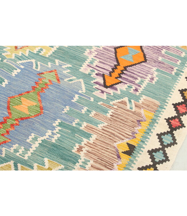 Naila kelim Handgeweven 339x254 cm Traditional Kelim Tapijt Wol