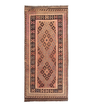 Kelimshop 221x96cm  Vintage-Kelim-Läufer handgewebter wool Kelim Maimana