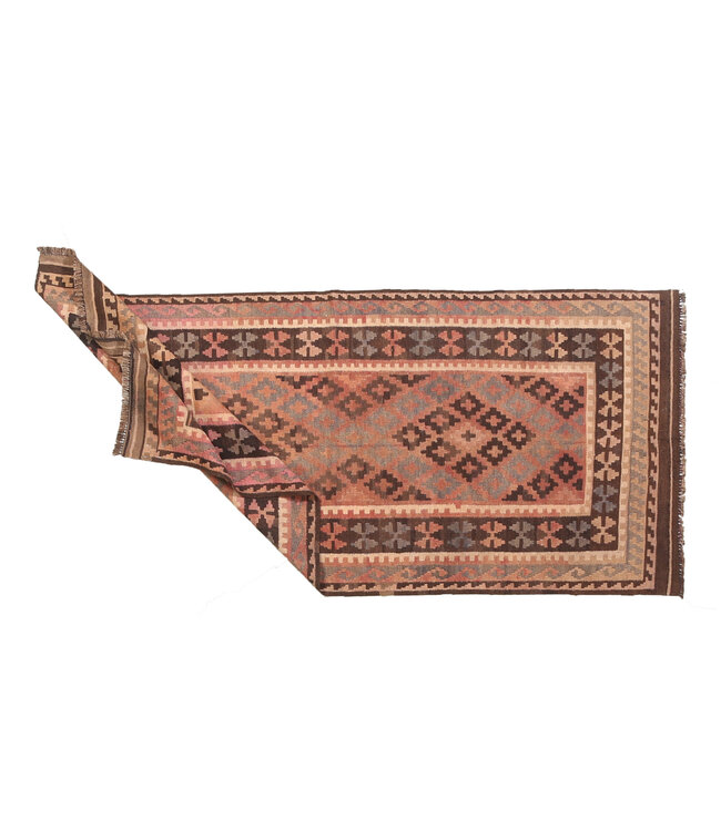 221x96cm  Vintage-Kelim-Läufer handgewebter wool Kelim Maimana