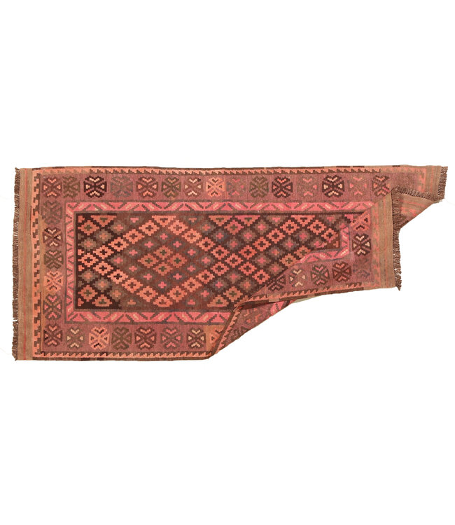 214x96cm Old style vintage kelim Runner Handwoven wool Kilim Maimana