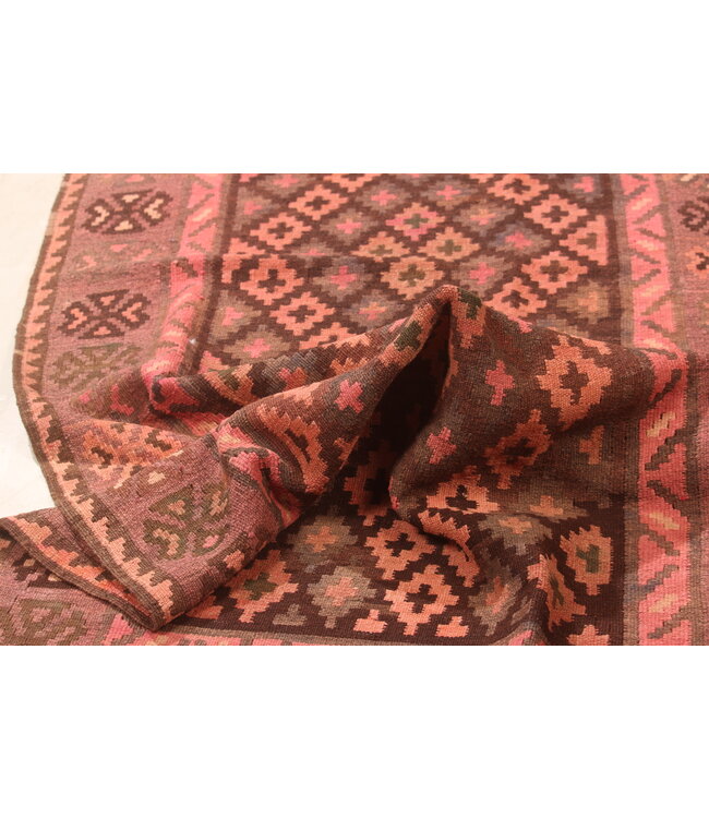 214x96cm Vintage-Kelim-Läufer handgewebter wool Kelim Maimana