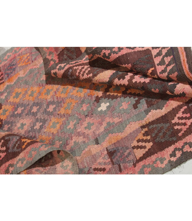 176x93cm Old style vintage kelim Runner Handwoven wool Kilim Maimana