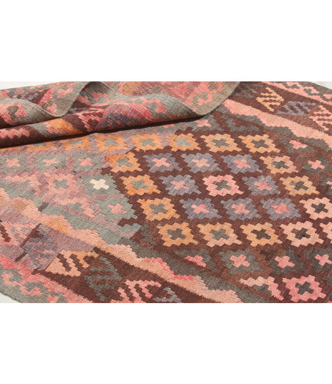 176x93cm Vintage-Kelim-Läufer handgewebter wool Kelim Maimana