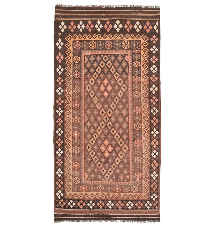 Kelimshop 189x93cm Vintage-Kelim-Läufer handgewebter wool Kelim Maimana