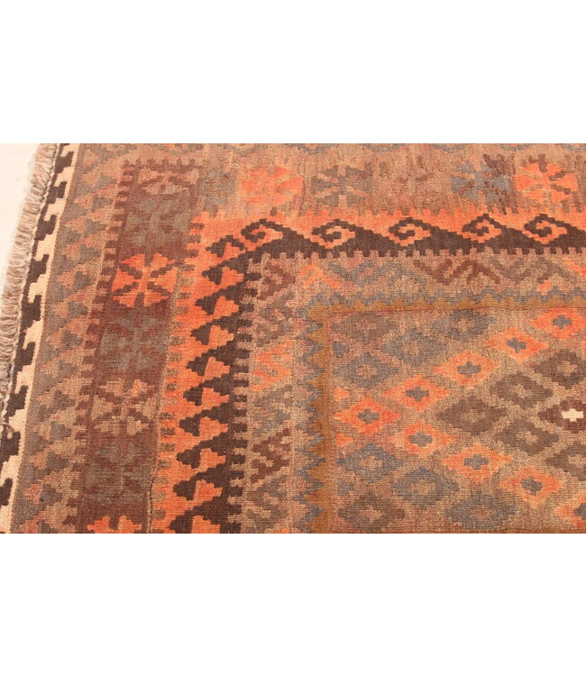 206x96cm Vintage-Kelim-Läufer handgewebter wool Kelim Maimana