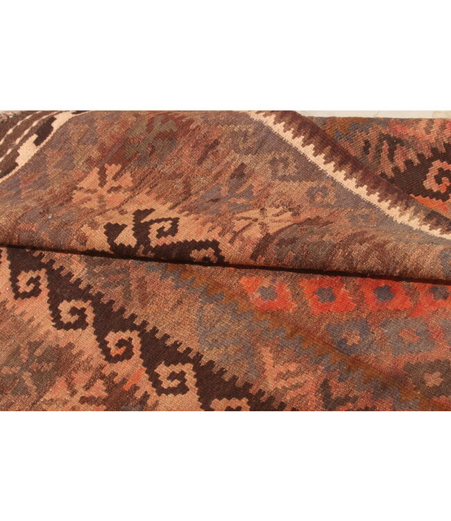 206x96cm Old style vintage kelim Runner Handwoven wool Kilim Maimana  -