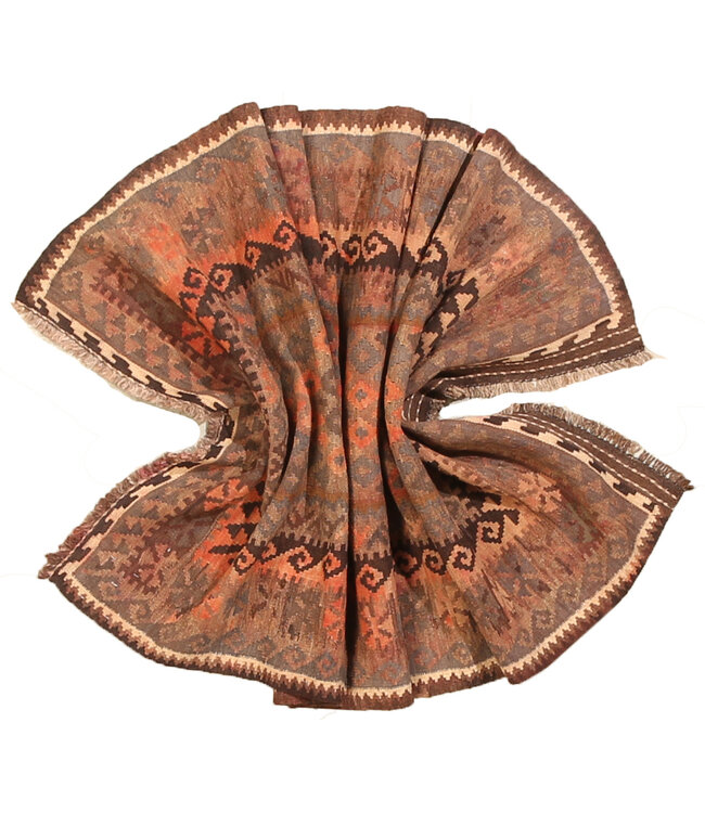 206x96cm Oude stijl vintage kelim Runner Handgeweven woll Kelim Maimana