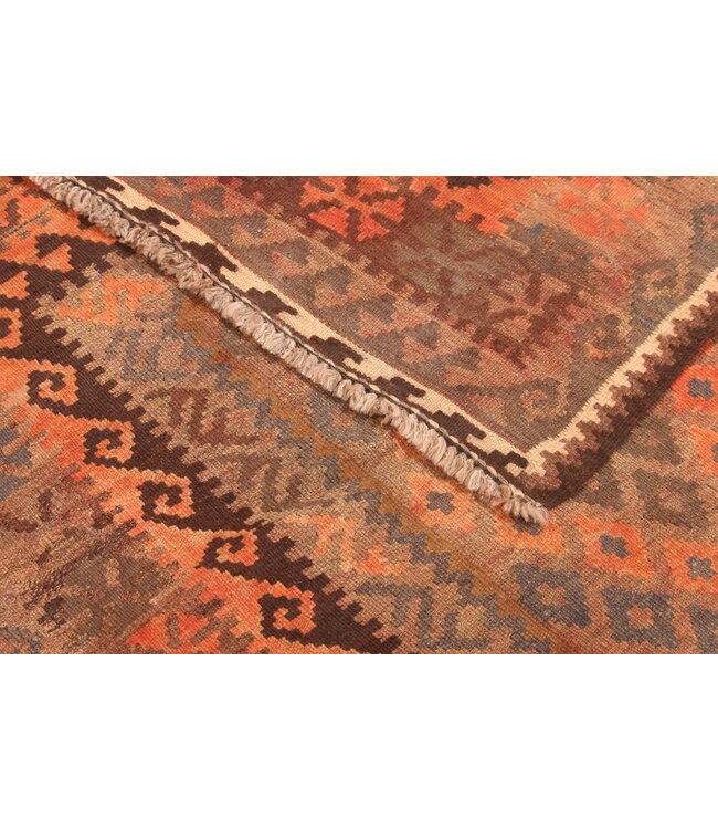 206x96cm Vintage-Kelim-Läufer handgewebter wool Kelim Maimana