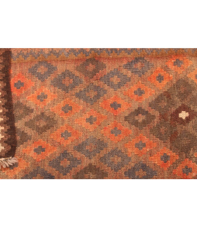 206x96cm Old style vintage kelim Runner Handwoven wool Kilim Maimana  -