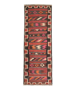 Kelimshop 313x107cm Old style vintage kelim Runner Handwoven wool Kilim Maimana Kelimshop 313x107cm Old style vintage kelim Runner Handwoven wool Kilim Maimana