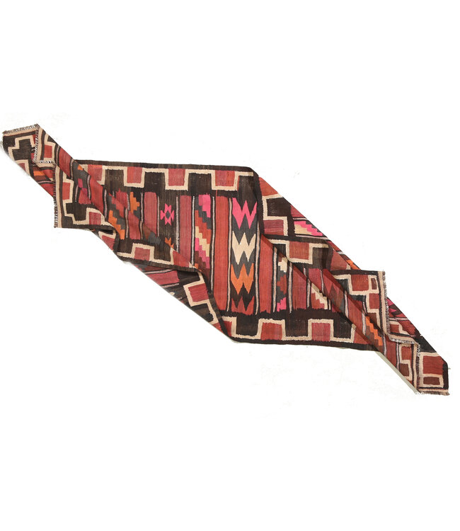 313x107cm Old style vintage kelim Runner Handwoven wool Kilim Maimana