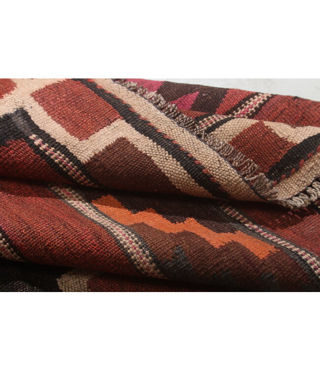 313x107cm Old style vintage kelim Runner Handwoven wool Kilim Maimana