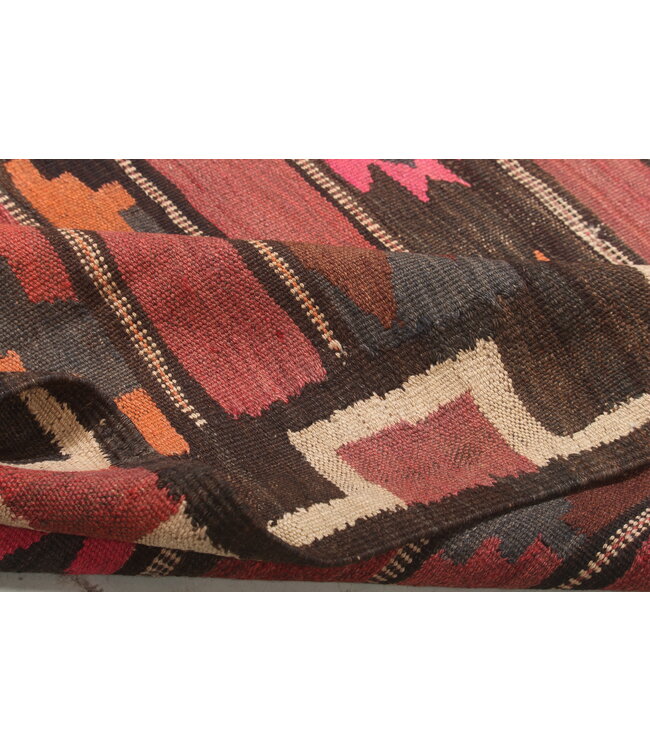 313x107cm Oude stijl vintage kelim Runner Handgeweven woll Kelim Maimana