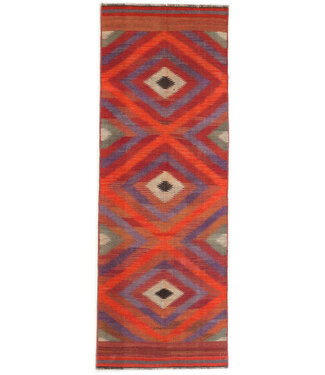 Kelimshop 275x96cm Old style vintage kelim Runner Handwoven wool Kilim Maimana Kelimshop 275x96cm Old style vintage kelim Runner Handwoven wool Kilim Maimana