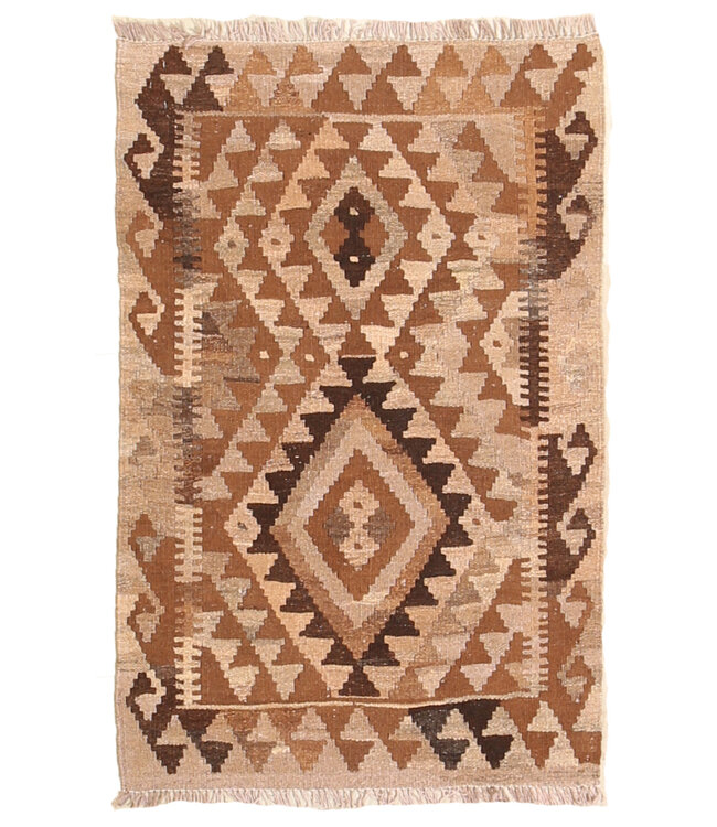 116x74 cm Handgewebter Kelim-Teppich Natürlicher Wolle