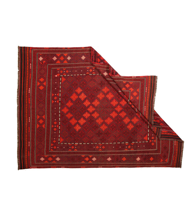 354x284cm  Vintage Kilim Old style 100% wool Kilim Rug Maimana  sumak