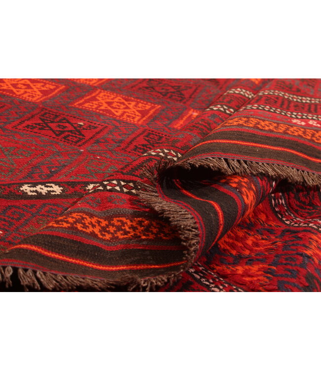 354x284cm Vintage Kelim teppich im alten Stil aus 100 % Wolle Maimana sumak