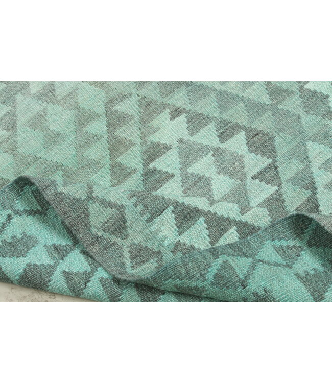 174x127 cm Handgewebter Kelim-Teppich Natürlicher Wolle