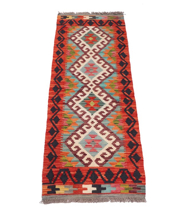 149x54 cm Handwoven Kelim Runner Wool Rug