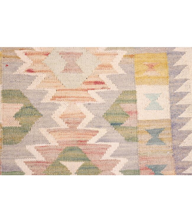 196x69 cm Handwoven Kelim Runner Wool Rug