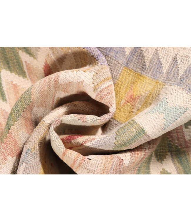 196x69 cm Handwoven Kelim Runner Wool Rug