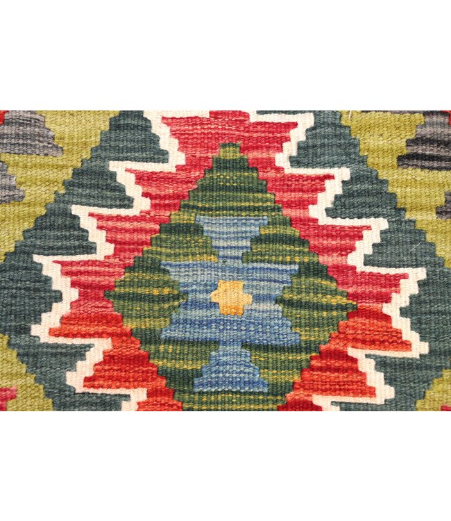 190x63 cm Handgewebter Kelim Läufer  Wollteppich