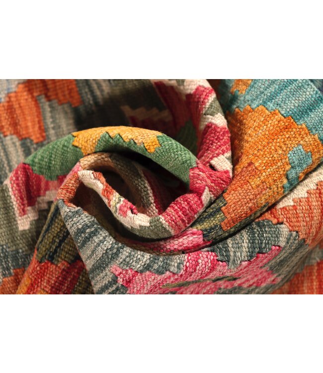 202x65 cm Handwoven Kelim Runner Wool Rug