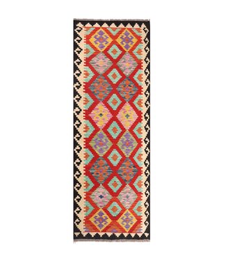 Kelimshop 210x79 cm Handgewebter Kelim Läufer  Wollteppich