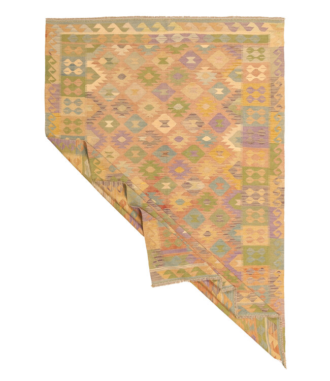 292x200 cm Handwoven Traditional Kelim Area Rug Wool Carpet