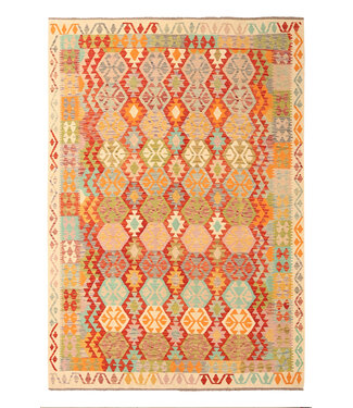 Kelimshop 297x208 cm Handgewebter Traditioneller Kelim Teppich Woll