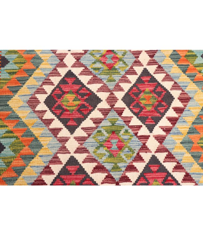 192x122 cm Handwoven Traditional Kelim Area Rug Wool Carpet